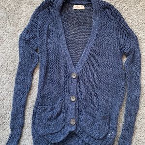 Hollister Blue Button Down Cardigan
